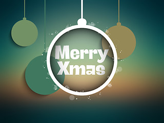 Image showing Merry Christmas Green Mesh Gradient