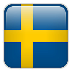 Image showing Sweden Flag Smartphone Application Square Buttons