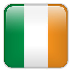 Image showing Ireland Flag Smartphone Application Square Buttons