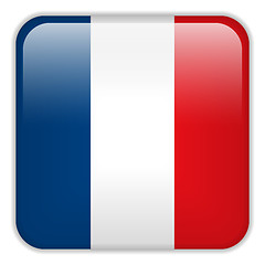 Image showing France Flag Smartphone Application Square Buttons