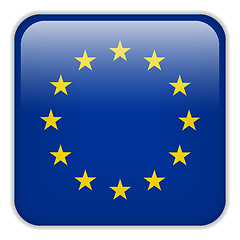 Image showing Europe Flag Smartphone Application Square Buttons