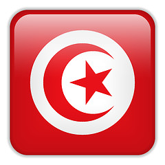 Image showing Tunisia Flag Smartphone Application Square Buttons