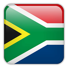 Image showing South Africa Flag Smartphone Application Square Buttons