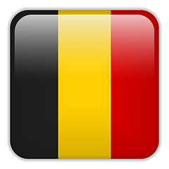 Image showing Belgium Flag Smartphone Application Square Buttons