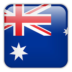 Image showing Australia Flag Smartphone Application Square Buttons