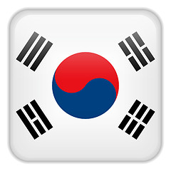 Image showing South Korea Flag Smartphone Application Square Buttons