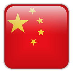 Image showing China Flag Smartphone Application Square Buttons