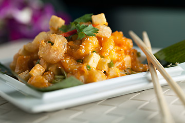 Image showing Crispy Thai Shrimp Dish