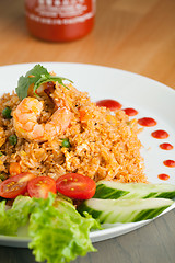 Image showing Sriracha Fried Rice with Shrimp