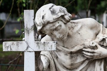 Image showing Old Cemetery statue