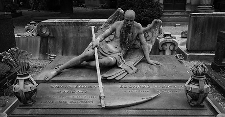 Image showing Old Cemetery statue