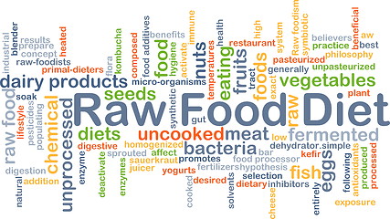 Image showing Raw food diet background concept