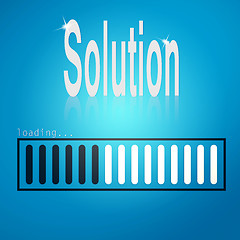 Image showing Solution blue loading bar