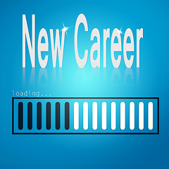 Image showing New career blue loading bar