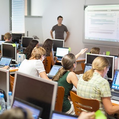 Image showing IT workshop at university.
