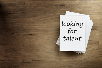 Image showing looking for talent