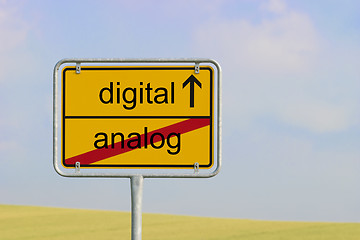 Image showing Sign digital analog
