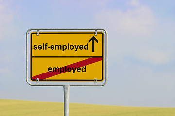 Image showing Sign employed self-employed