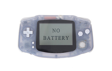 Image showing Old dirty portable game console with a small screen