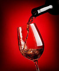 Image showing Red wine on red background