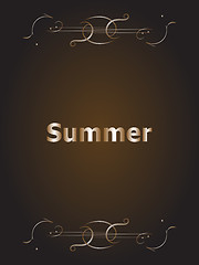 Image showing Elements for Summer calligraphic designs. Vintage ornaments. All for Summer holidays