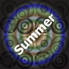 Image showing Summer word on abstract grunge background