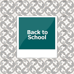 Image showing photo frame with back to school words