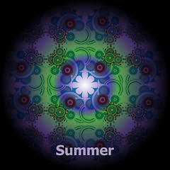 Image showing Summer word on abstract grunge background