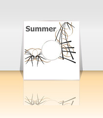 Image showing Hello summer poster. summer background. Effects poster, frame. Happy holidays card, happy vacation card. Enjoy your summer.