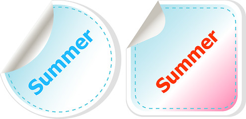 Image showing Summer icon. Internet button isolated on white background