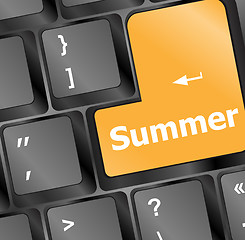 Image showing Button summer on computer keyboard
