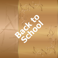 Image showing Back to School Calligraphic Designs, Retro Style Elements, Vintage Ornaments