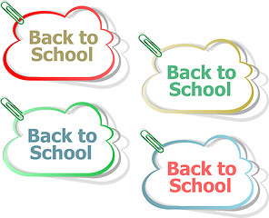 Image showing Back To School education banners, education concept