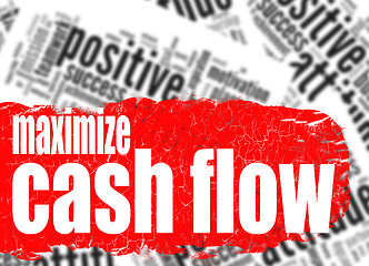 Image showing Word cloud maximize cash flow