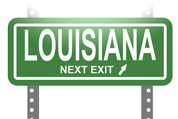 Image showing Louisiana green sign board isolated