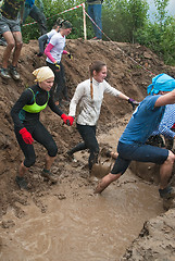 Image showing Dirty cross-country race stage. Tyumen. Russia