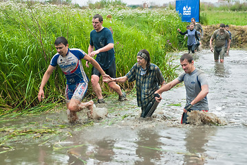 Image showing Cross-country race stage. Water stage. Tyumen