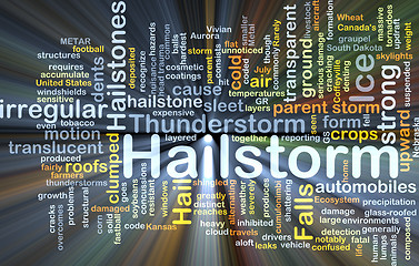 Image showing Hailstorm background concept glowing