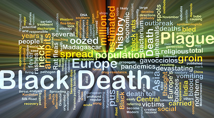 Image showing Black Death background concept glowing