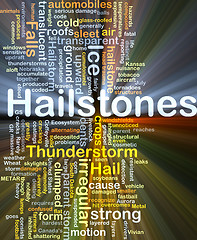 Image showing Hailstones background concept glowing