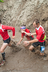 Image showing Dirty cross-country race stage. Tyumen. Russia