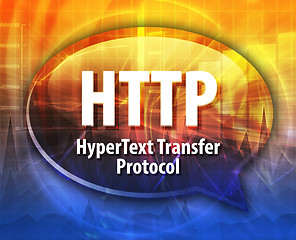 Image showing HTTP acronym definition speech bubble illustration