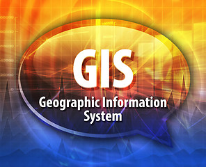 Image showing GIS acronym definition speech bubble illustration