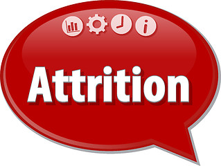 Image showing Attrition   Business term speech bubble illustration