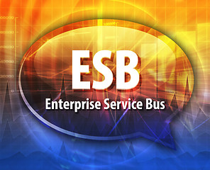 Image showing ESB acronym definition speech bubble illustration