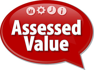 Image showing Assessed Value  Business term speech bubble illustration