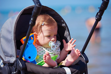 Image showing portrait of baby in carriage