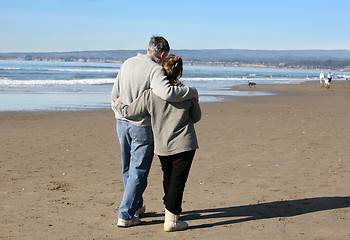 Image showing Couple on the beach