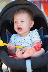 Image showing portrait of baby in carriage