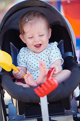 Image showing portrait of baby in carriage